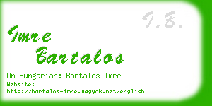 imre bartalos business card